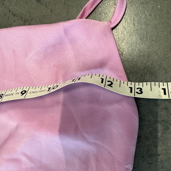 Asos Pink Asymmetrical Cami Criss Cross Tank Top Summer Satin Dress Purple 4 NWT - Picture 5 of 7